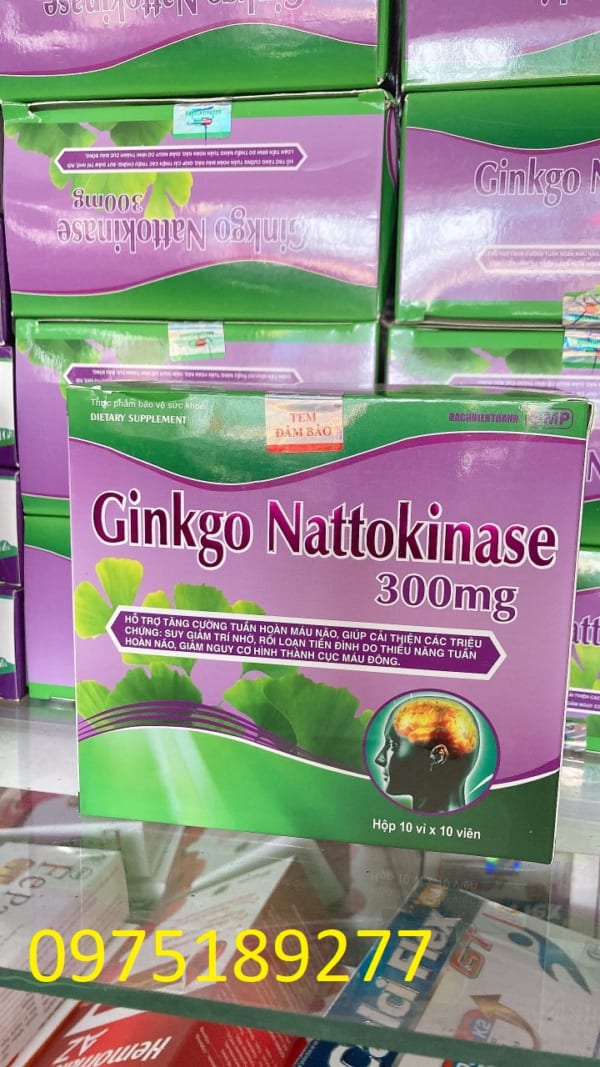 BỔ NÃO GINKGO NATTOKINASE LƯU THÔNG MÁU HIỆU QUẢ